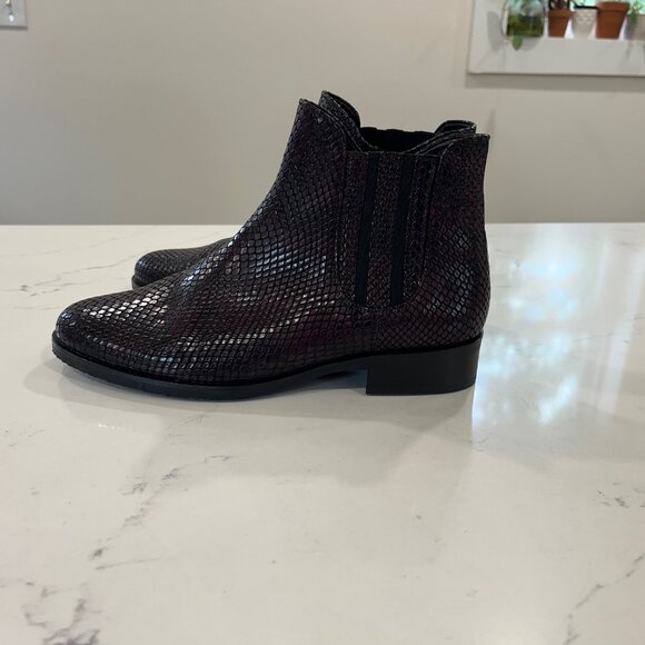 Gabor SNAKE in Whiskey Red women's ankle boots with leather design size 4.5 /7US - Picture 5 of 14